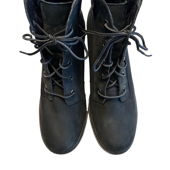 Timberland Women's Amston Boots 8253A Black Wedge Heels Ankle Booties Size 8 - Picture 8 of 13